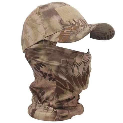 Tactical Balaclava Full Face Mask Set Men Summer Snapback Sun Hat Outdoor Hunting Camouflage Balaclava